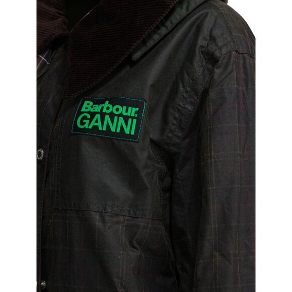 Barbour Barbour X Ganni Waxed Jacket Tag Size 10 Women - Picture 3 of 4